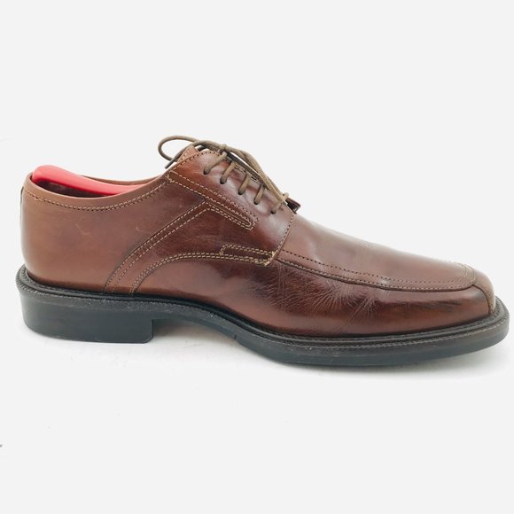 Johnston & Murphy Made In Italy Beautiful Brown Leather Men's Shoe Size 9.5M - Picture 2 of 11